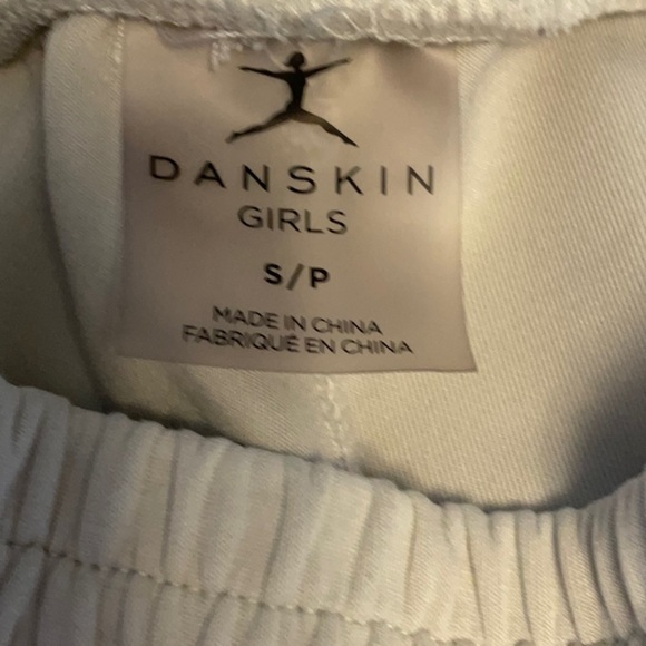 Danskin White Jogger Sweatpants Relaxed Fit Elastic Cuffs - Picture 4 of 6